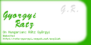 gyorgyi ratz business card