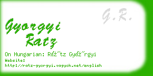 gyorgyi ratz business card